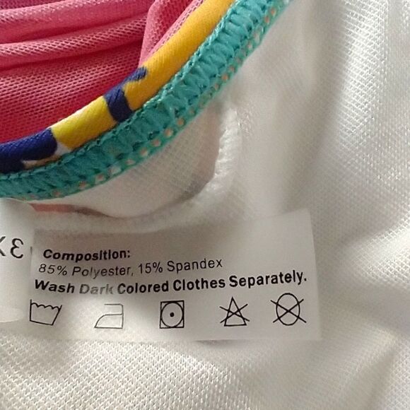 🌹 PRICE FIRM! ROSEGAL Plus Size Plunge Overlay Tropical One Piece Swimsuit. - Picture 4 of 12